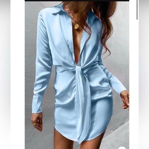 Long sleeve mini dress
